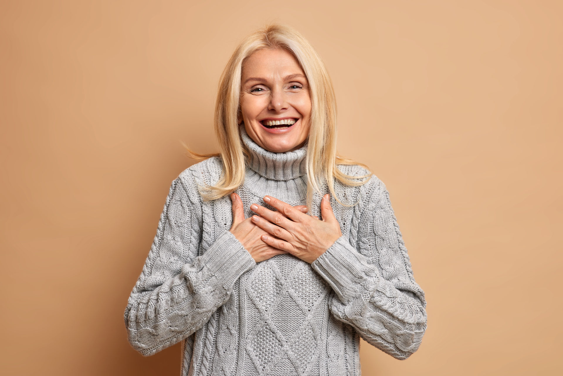 Woman feeling wellness